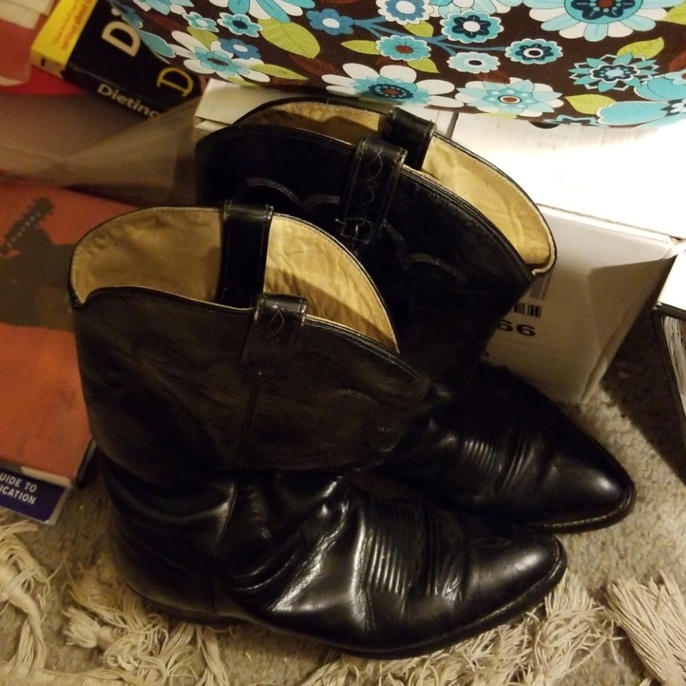 J Chisholm vintage handmade black boots